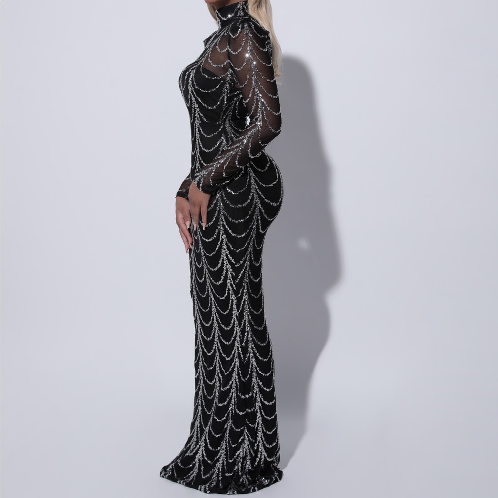 Gorgeous black and silver gown